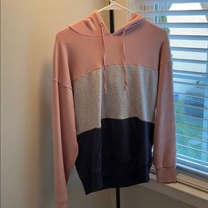 Pink,gray and dark blue sweatshirt